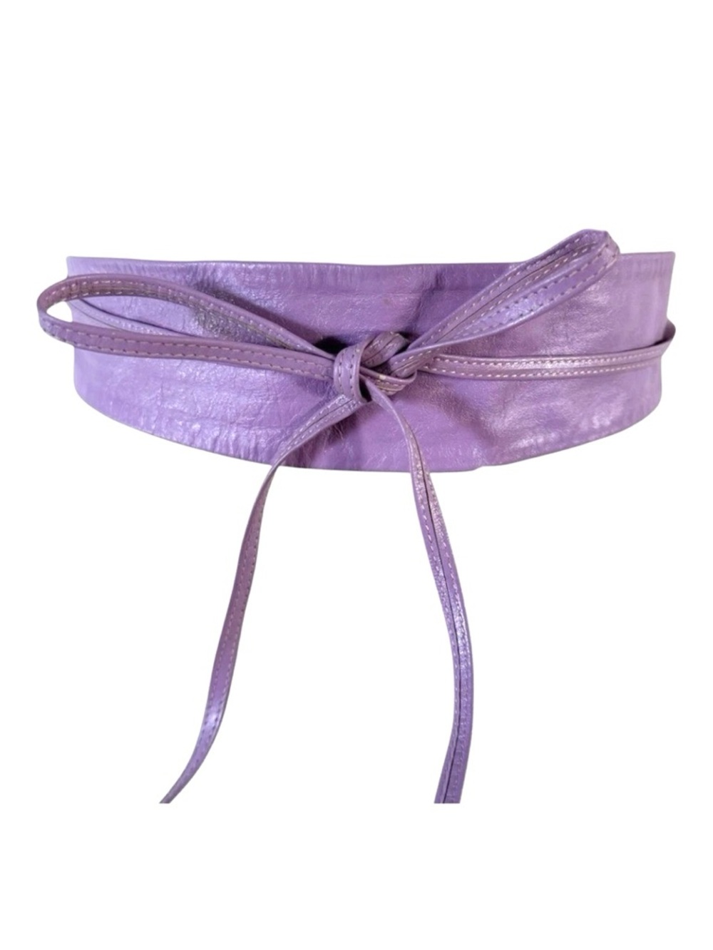 Vintage Lavender Leather Wrap Belt Tie Purple Ed Barry New York Womens One Size‎